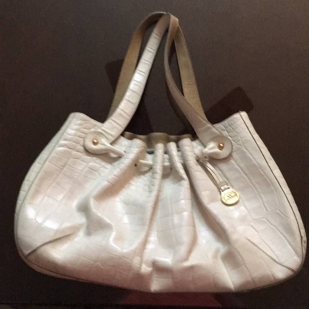 Brahmin cream colored purse